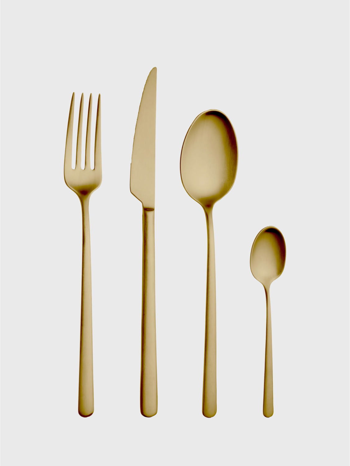 Set cubertería Meraki Gold (12 comensales)